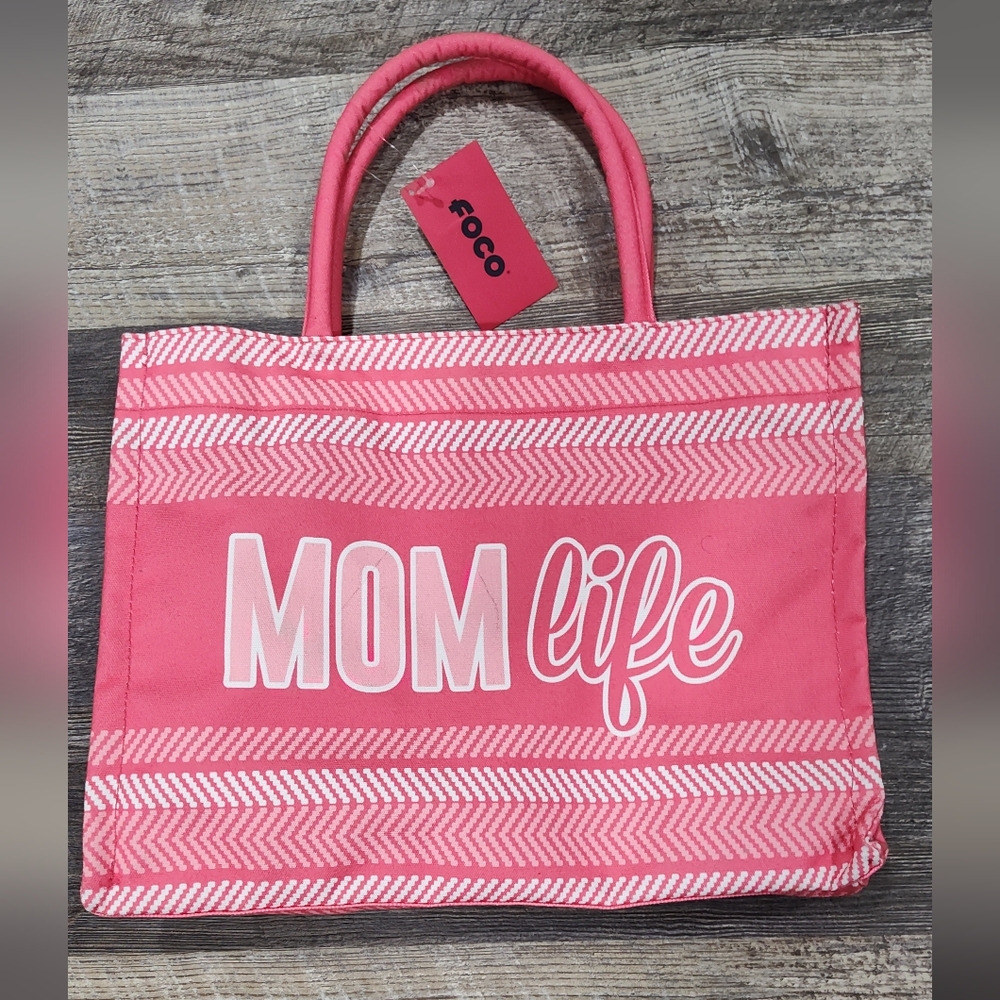 FOCO Pink 'Mom Life' Tote Bag, NWT